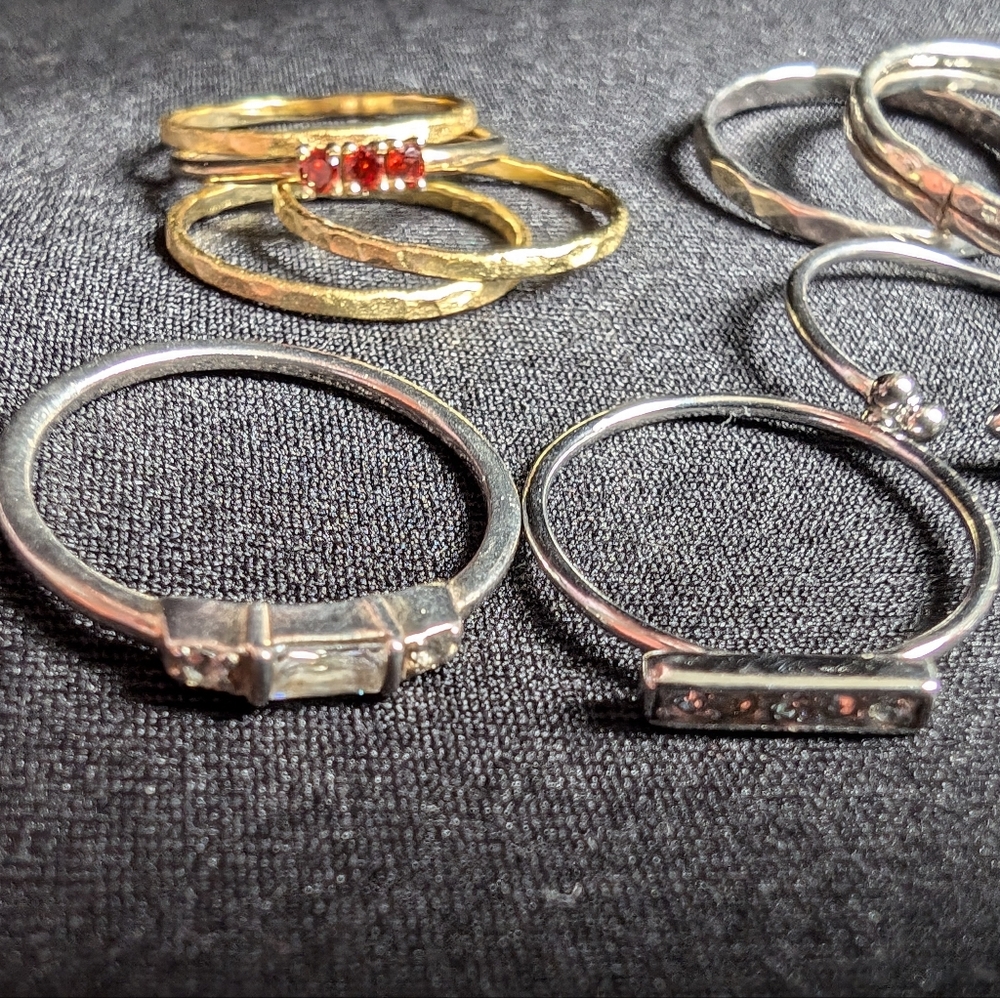 Sterling Silver Stacking Rings Bundle - image 2